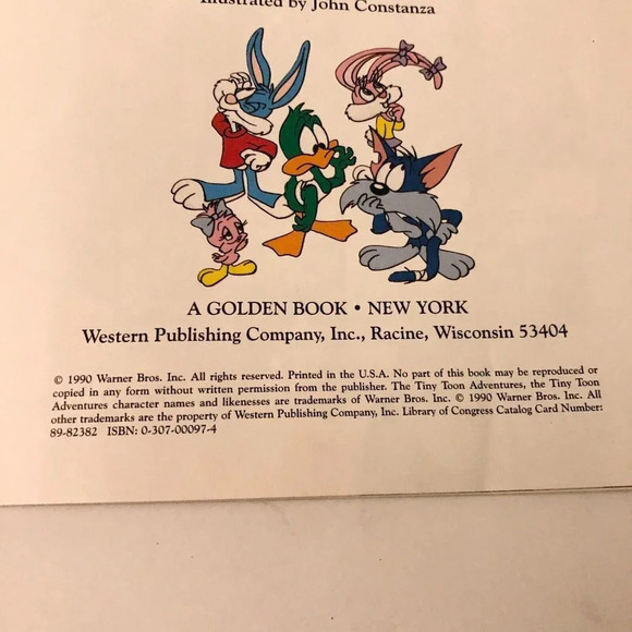 Vtg 1990 Tiny Toon Adventures Lost In The Fun House Golden Book - Picture 7 of 15